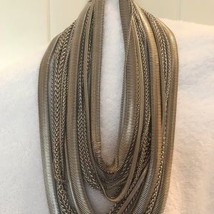 Kendra Scott Wylie multi strands silver necklace.